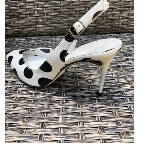 Maison Martin Margiela Polka Dot Leather Slingback Pumps Size 37EU NEW - Picture 7 of 9